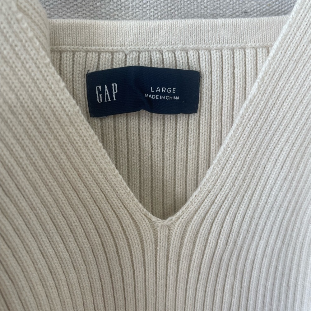 Gap Cream Ribbed Tank Top - Picture 3 of 9